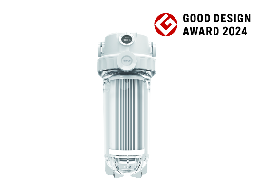 The tool-free water purifier for all types of homes won the Good Design Award.